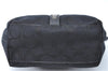 Authentic COACH Signature Hand Bag Pouch Purse Canvas Leather Black 0246E