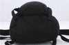 Authentic PRADA Nylon Leather Backpack Black 0247D