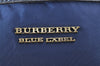 Authentic BURBERRY BLUE LABEL Vintage Backpack Nylon Leather Navy Blue 0249I