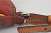 Authentic COACH Signature Shoulder Hand Bag Purse Canvas Leather Red Brown 0250G