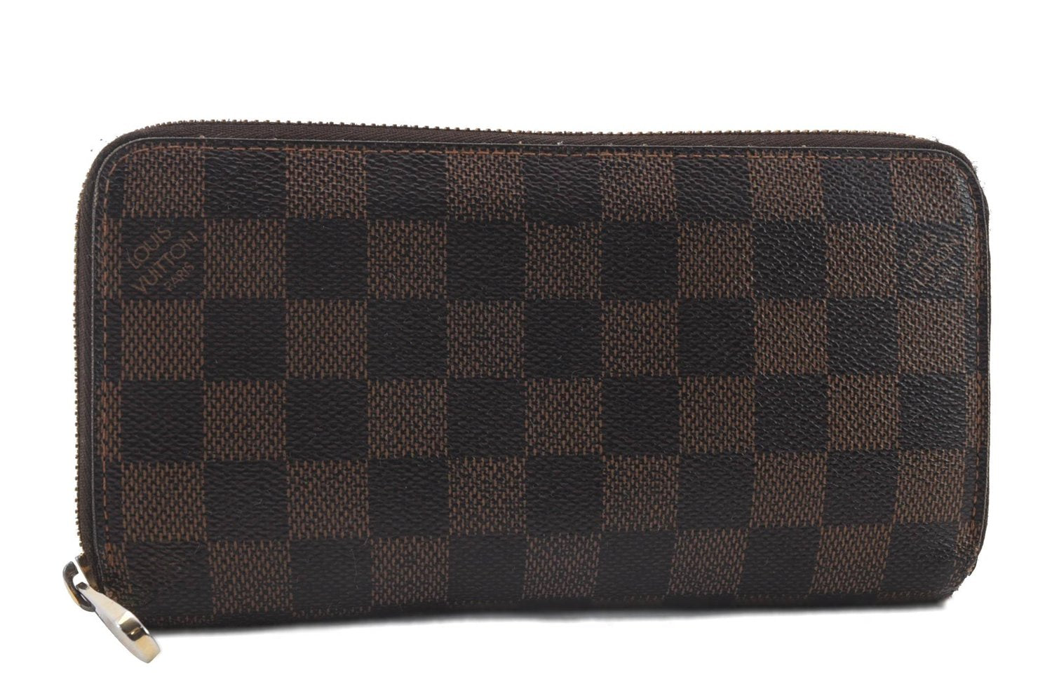 Authentic Louis Vuitton Damier Zippy Wallet Long Purse N60015 LV 0252D