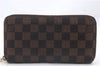 Authentic Louis Vuitton Damier Zippy Wallet Long Purse N60015 LV 0252D