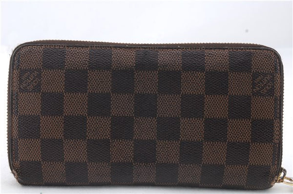 Authentic Louis Vuitton Damier Zippy Wallet Long Purse N60015 LV 0252D