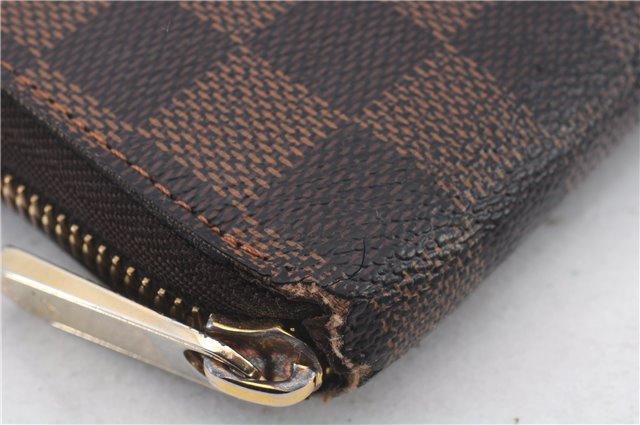 Authentic Louis Vuitton Damier Zippy Wallet Long Purse N60015 LV 0252D