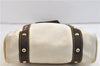 Authentic Louis Vuitton Antigua Cabas MM Tote Bag White Brown M40036 LV 0253D