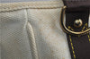 Authentic Louis Vuitton Antigua Cabas MM Tote Bag White Brown M40036 LV 0253D