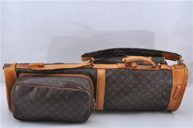 Authentic Louis Vuitton Monogram Sac Golf Club Bag M58220 LV 0255D