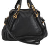 Authentic Chloe Paraty Medium 2Way Shoulder Hand Bag Purse Leather Black 0257G