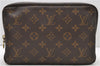 Auth Louis Vuitton Monogram Trousse Toilette 23 Clutch Hand Bag M47524 LV 0258D