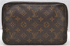 Auth Louis Vuitton Monogram Trousse Toilette 23 Clutch Hand Bag M47524 LV 0258D