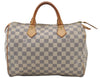 Authentic Louis Vuitton Damier Azur Speedy30 Hand Boston Bag N41533 LV 0258F