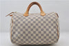 Authentic Louis Vuitton Damier Azur Speedy30 Hand Boston Bag N41533 LV 0258F