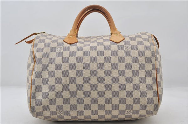 Authentic Louis Vuitton Damier Azur Speedy30 Hand Boston Bag N41533 LV 0258F