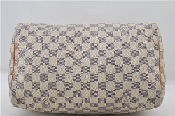 Authentic Louis Vuitton Damier Azur Speedy30 Hand Boston Bag N41533 LV 0258F