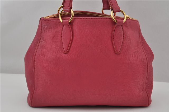 Authentic MIU MIU Vintage Leather 2Way Shoulder Hand Tote Bag Pink 0260G