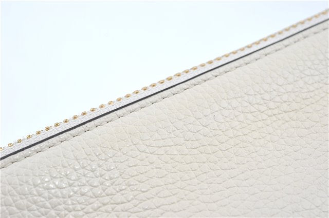 Auth COACH 2Way Shoulder Cross Body Clutch Bag Purse Leather F38273 White 0262E