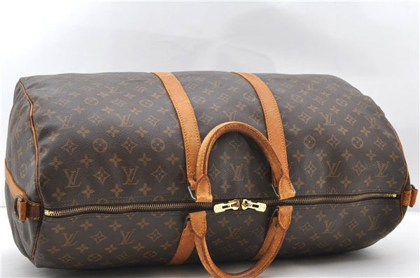 Auth Louis Vuitton Monogram Keepall Bandouliere 55 Boston Bag M41414 LV 0263D