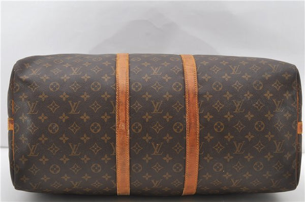 Auth Louis Vuitton Monogram Keepall Bandouliere 55 Boston Bag M41414 LV 0263D