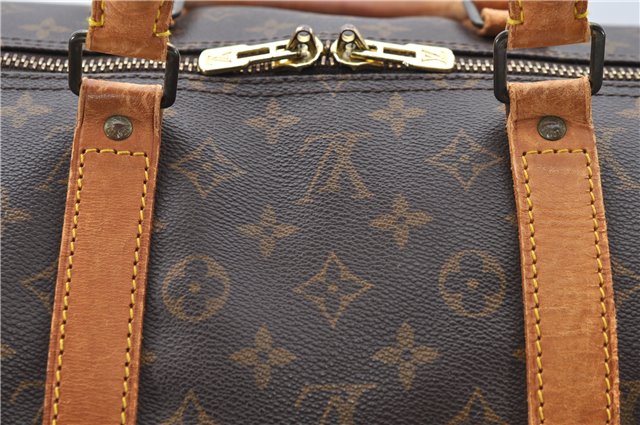 Auth Louis Vuitton Monogram Keepall Bandouliere 55 Boston Bag M41414 LV 0263D