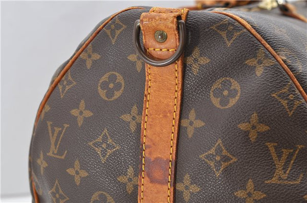 Auth Louis Vuitton Monogram Keepall Bandouliere 55 Boston Bag M41414 LV 0263D