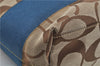 Authentic COACH Signature Shoulder Tote Bag Canvas Leather 10124 Brown 0263E