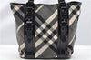 Authentic BURBERRY Vintage Nylon Enamel Shoulder Tote Bag Gray 0265G