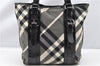 Authentic BURBERRY Vintage Nylon Enamel Shoulder Tote Bag Gray 0265G