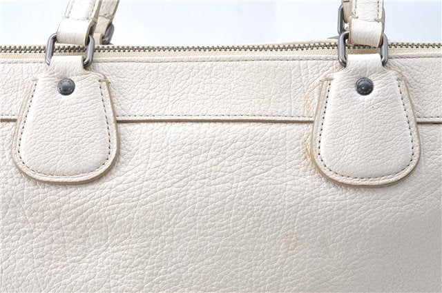 Authentic COACH Shoulder Tote Bag Purse Leather White 0266E