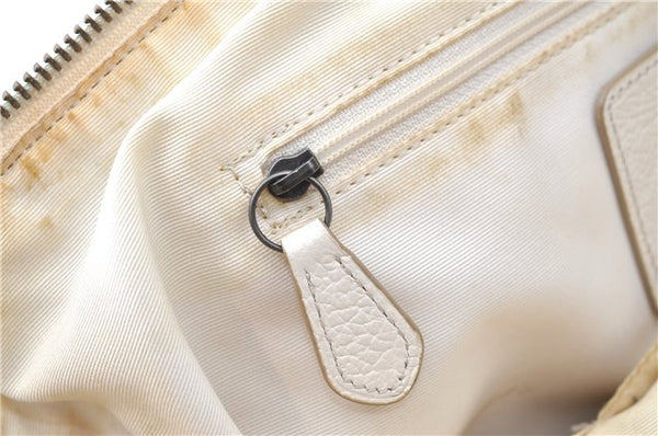 Authentic COACH Shoulder Tote Bag Purse Leather White 0266E