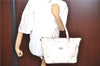 Authentic COACH Shoulder Tote Bag Purse Leather White 0266E