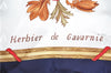 Authentic HERMES Carre 90 Scarf ""Herbier de Gavarnie"" Silk Navy 0266G