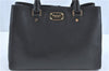 Authentic Michael Kors 2Way Shoulder Hand Bag Purse Leather Black 0270E