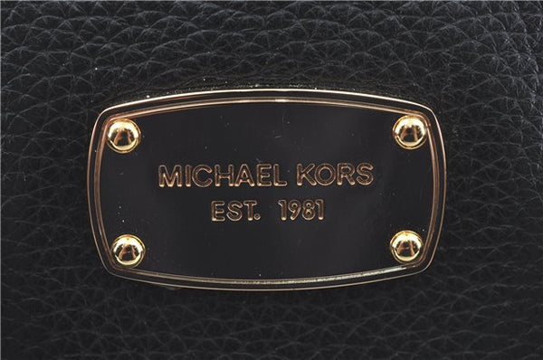 Authentic Michael Kors 2Way Shoulder Hand Bag Purse Leather Black 0270E