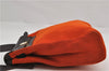 Auth HERMES Her Bag TPM 2 In 1 2Way Shoulder Bag Canvas Leather Orange 0270F