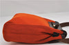 Auth HERMES Her Bag TPM 2 In 1 2Way Shoulder Bag Canvas Leather Orange 0270F