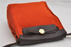 Auth HERMES Her Bag TPM 2 In 1 2Way Shoulder Bag Canvas Leather Orange 0270F