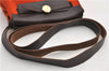 Auth HERMES Her Bag TPM 2 In 1 2Way Shoulder Bag Canvas Leather Orange 0270F