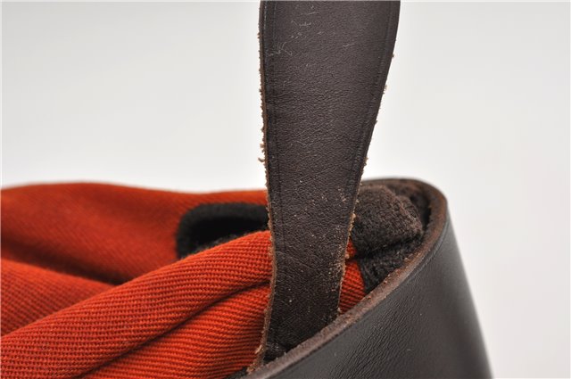 Auth HERMES Her Bag TPM 2 In 1 2Way Shoulder Bag Canvas Leather Orange 0270F