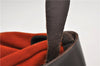 Auth HERMES Her Bag TPM 2 In 1 2Way Shoulder Bag Canvas Leather Orange 0270F
