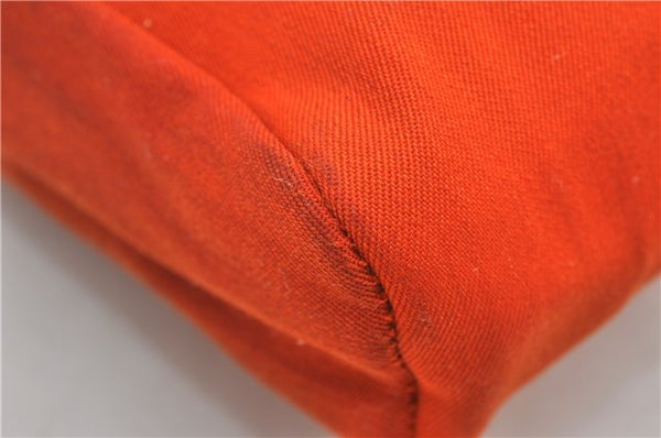 Auth HERMES Her Bag TPM 2 In 1 2Way Shoulder Bag Canvas Leather Orange 0270F