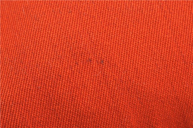 Auth HERMES Her Bag TPM 2 In 1 2Way Shoulder Bag Canvas Leather Orange 0270F