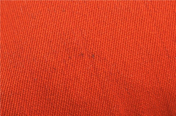 Auth HERMES Her Bag TPM 2 In 1 2Way Shoulder Bag Canvas Leather Orange 0270F