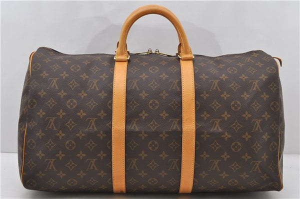 Authentic Louis Vuitton Monogram Keepall 50 Boston Bag M41426 LV 0271D