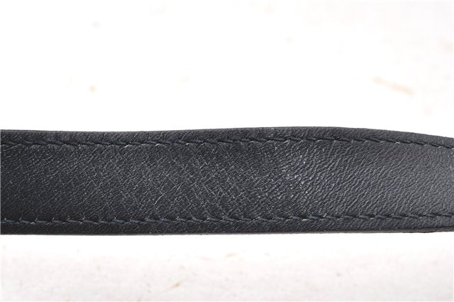 Authentic GUCCI Micro GG PVC Leather Shoulder Cross Body Bag Purse Navy 0271G