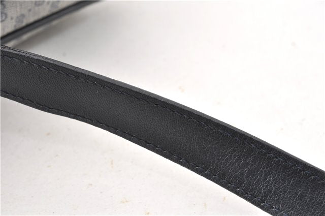 Authentic GUCCI Micro GG PVC Leather Shoulder Cross Body Bag Purse Navy 0271G