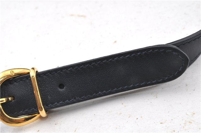 Authentic GUCCI Micro GG PVC Leather Shoulder Cross Body Bag Purse Navy 0271G