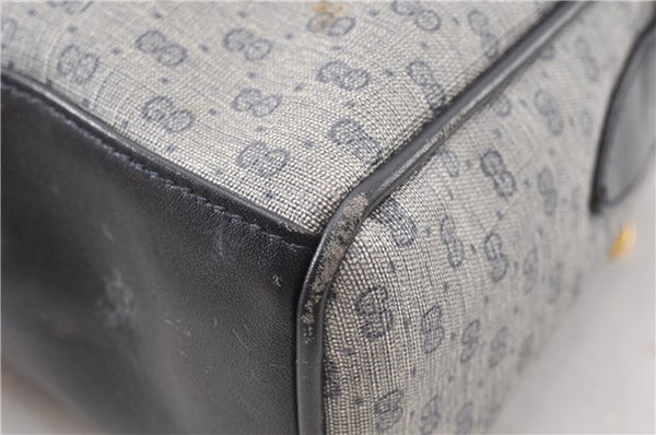 Authentic GUCCI Micro GG PVC Leather Shoulder Cross Body Bag Purse Navy 0271G