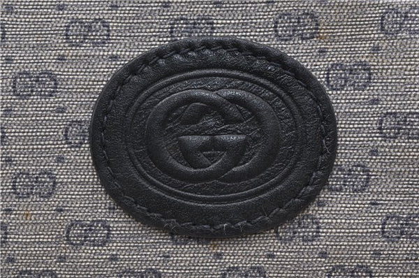 Authentic GUCCI Micro GG PVC Leather Shoulder Cross Body Bag Purse Navy 0271G