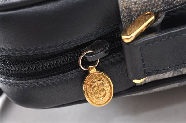 Authentic GUCCI Micro GG PVC Leather Shoulder Cross Body Bag Purse Navy 0271G