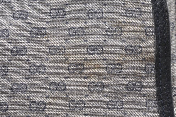 Authentic GUCCI Micro GG PVC Leather Shoulder Cross Body Bag Purse Navy 0271G